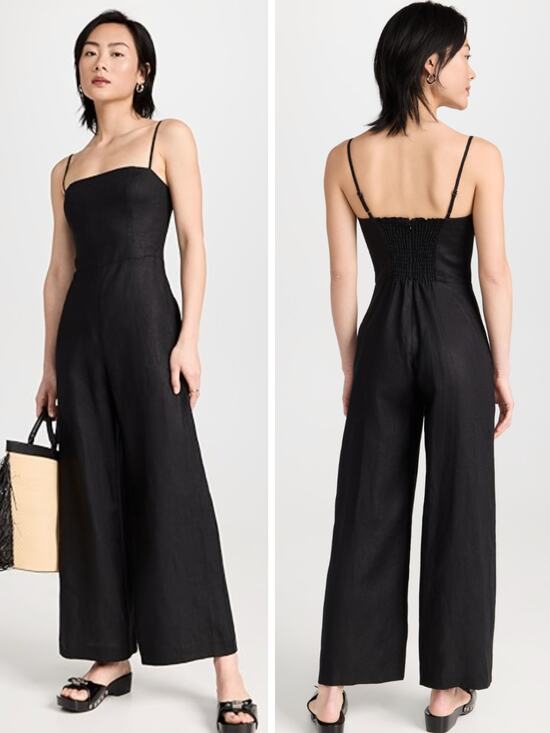Reformation Pants - REFORMATION Overland Linen Jumpsuit in Black Size 4